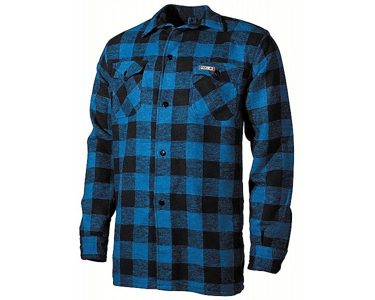 FoxOutdoor Outdoorhemd Holzfällerhemd, blau-schwarz, kariert günstig online kaufen