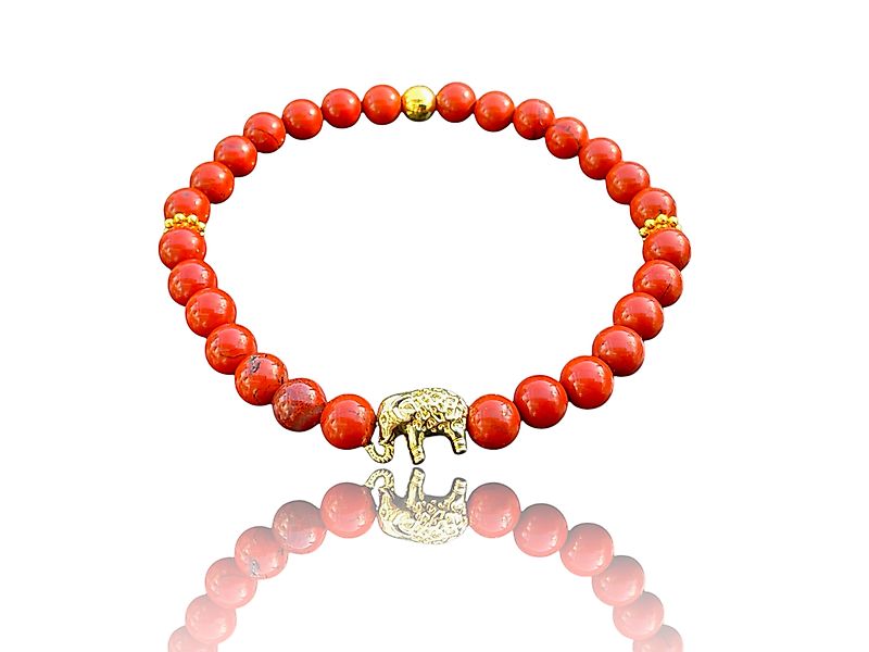 Steinfixx® Perlenarmband Jaspis Edelsteinarmband Elefant mit günstig online kaufen