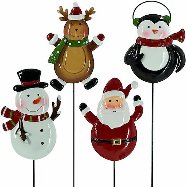 NOOR LIVING Weihnachtsfigur »Gartenstecker mit Weihnachtsmotiv«, aus Metall günstig online kaufen