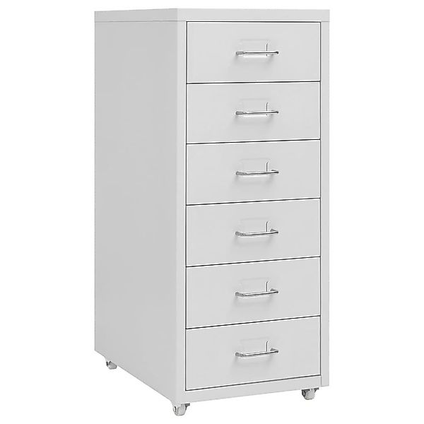 furnicato Aktenschrank mit Rollen Grau 28x41x69 günstig online kaufen