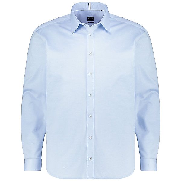 BOSS Freizeithemd aus Baumwoll-Jersey Farbe hellblau Größe: 4XL günstig online kaufen