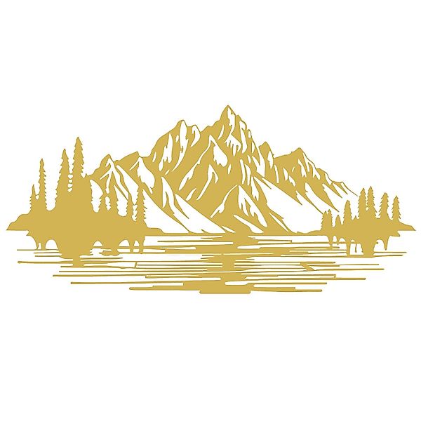 Jumpeak Wanddekoobjekt Bergwald Metall Kunst Wanddekoration, günstig online kaufen