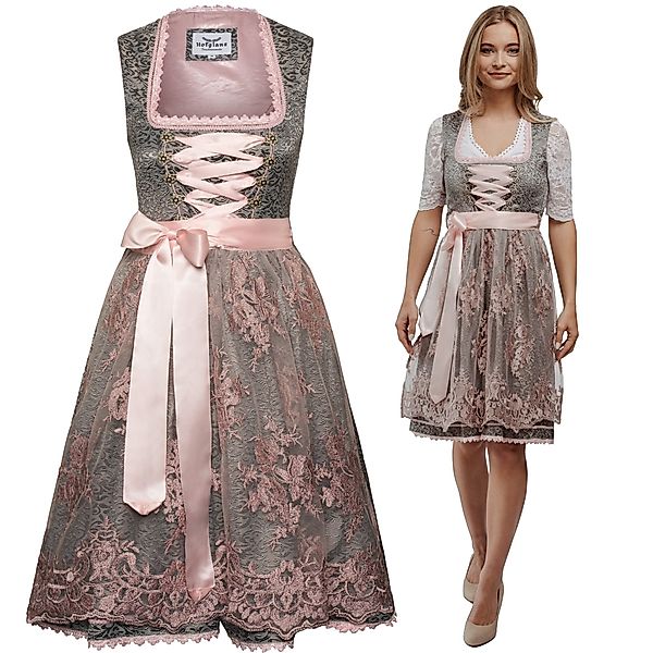 HOFGLANZ Dirndl Traditionelles Dirndl Damen Grau günstig online kaufen