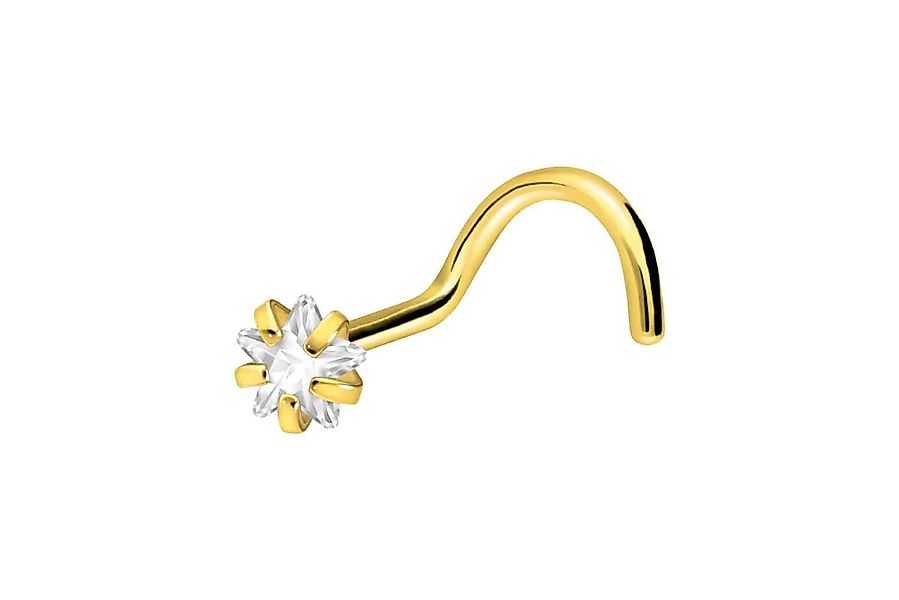 PIERCINGLINE Nasenpiercing Titan Nasenstecker Spirale EINGEFASSTER günstig online kaufen