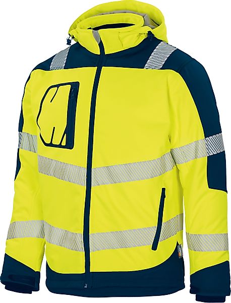 vizwell Softshelljacke Herren Warnschutz Winter-Softshelljacke Arbeitsjacke günstig online kaufen