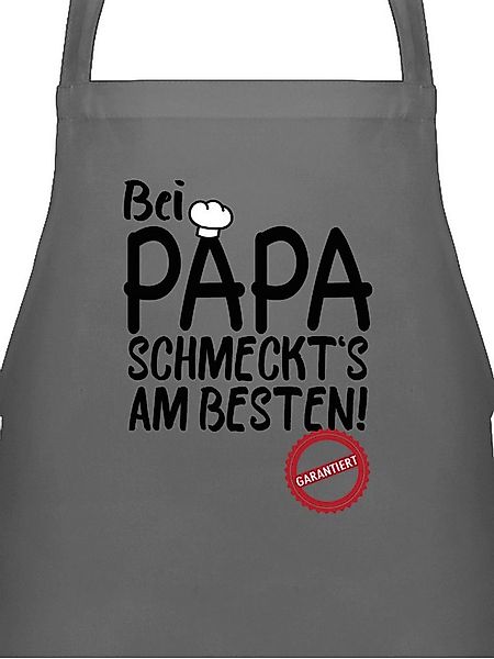Shirtracer Kochschürze Bei Papa schmeckts am besten I Geschenk Papa I Weihn günstig online kaufen