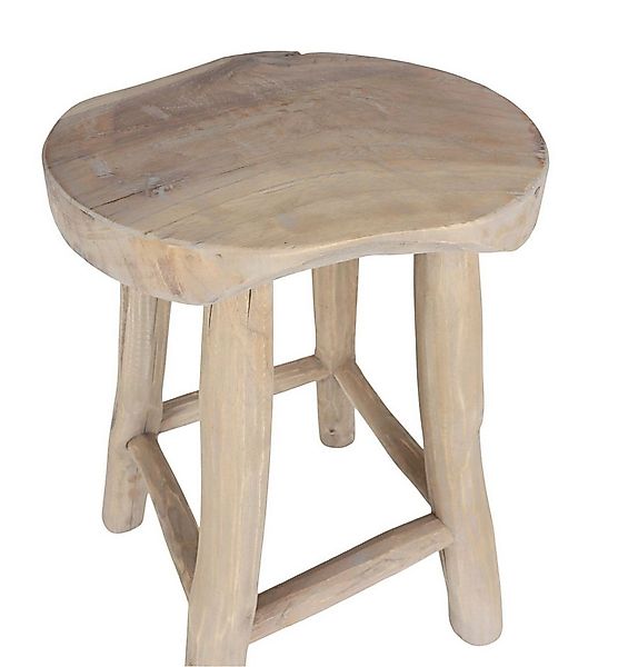 BURI Sitzhocker Rustikaler Teakholz Hocker Sitzhocker Holzhocker Blumenhock günstig online kaufen