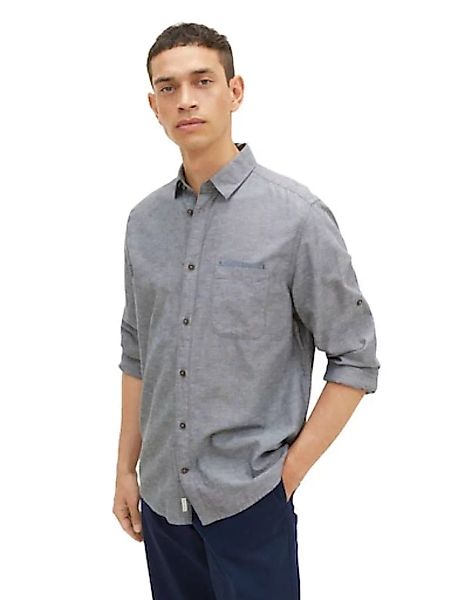 TOM TAILOR Langarmhemd aus feiner Chambray-Qualität günstig online kaufen