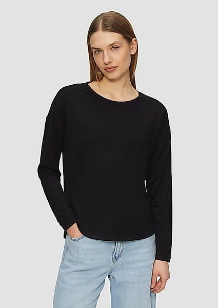 s.Oliver Langarmshirt Longsleeve mit überschnittenen Schultern und abgerund günstig online kaufen