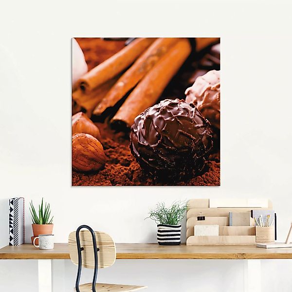 Artland Glasbild "Schokoladen-Trüffel", Süßspeisen, (1 St.) günstig online kaufen