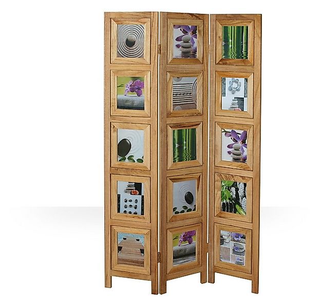 Homestyle4u Paravent Raumteiler Holz Trennwand Fotowand Indoor Sichtschutz günstig online kaufen