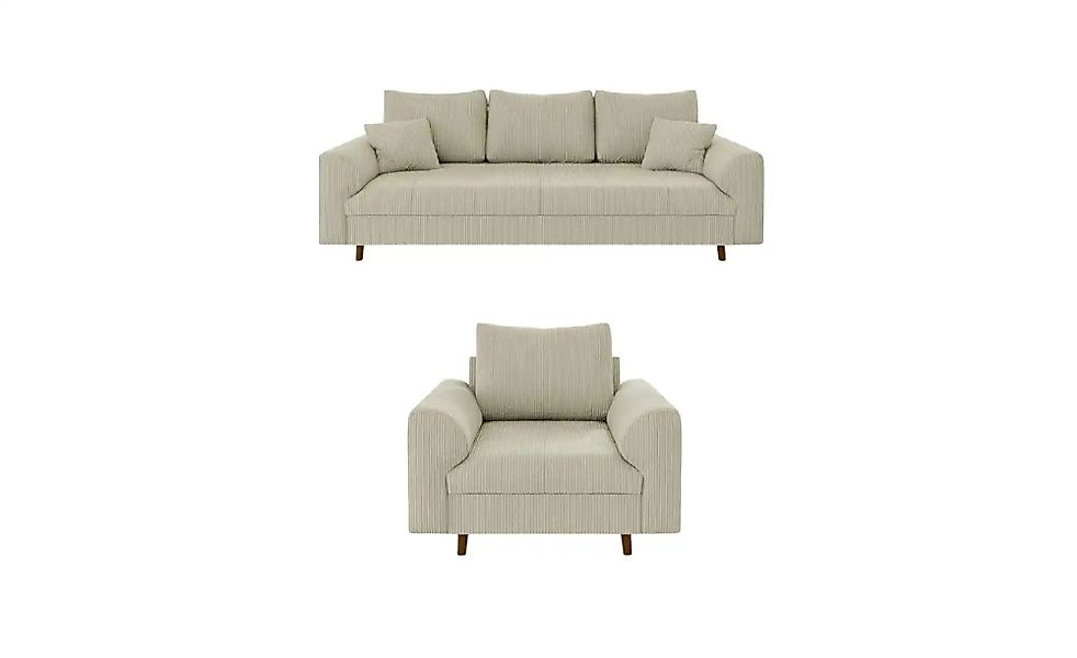 S-STYLE Polstergarnitur 3+1  Maya ¦ beige ¦ Maße (cm): B: 210 H: 81 Polster günstig online kaufen