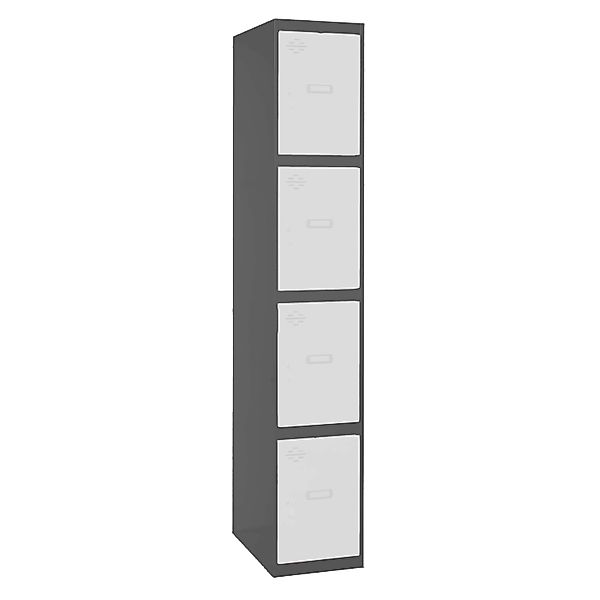 PROREGAL Spind AMEGO HxBxT 180 x 30 x 50 cm 4 Abteile Grundmodul Anthrazit- günstig online kaufen