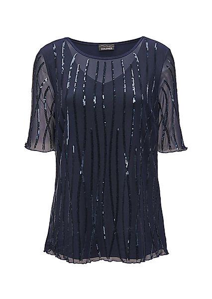 GOLDNER T-Shirt Mit funkelnden Pailletten besetztes günstig online kaufen