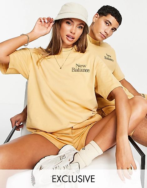 New Balance – Cookie – T-Shirt in Hellbraun-Neutral günstig online kaufen