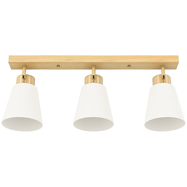 HOMCOM Deckenleuchte LED 40W 3-flammige Deckenlampe mit Doppelmontage, 90° günstig online kaufen