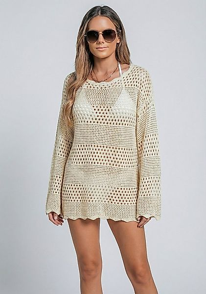 Cupshe Strandtop Gehäkeltes Langarm-Überkleid günstig online kaufen