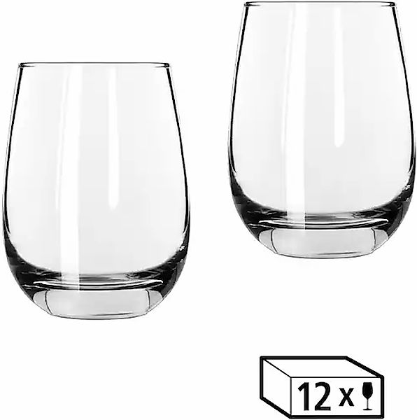 LIBBEY Gläser-Set »Libbey Weinglas, 12er Set -STEMLESS-« 451 ml, hochwertig günstig online kaufen