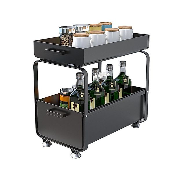 JEOBEST Küchenregal Küchenregal Regal mit 2 Korb-Auszügen, Spülschrank Orga günstig online kaufen