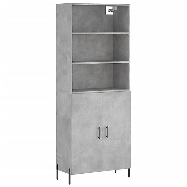 vidaXL Highboard Betongrau 69,5x34x180 cm Holzwerkstoff 3189265 günstig online kaufen