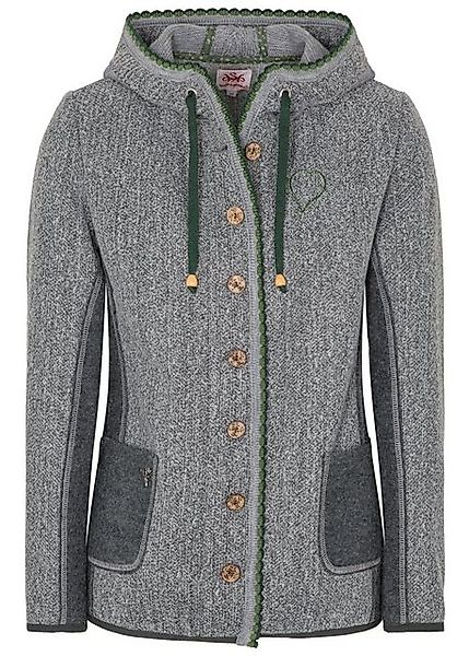 Spieth & Wensky Trachtenstrickjacke Walkjacke Wilhelmina mit Herzstickerei günstig online kaufen