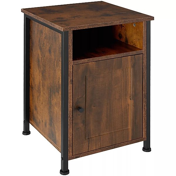 Nachttisch Blackburn 40x42x60,5cm - Industrial Holz dunkel, rustikal günstig online kaufen