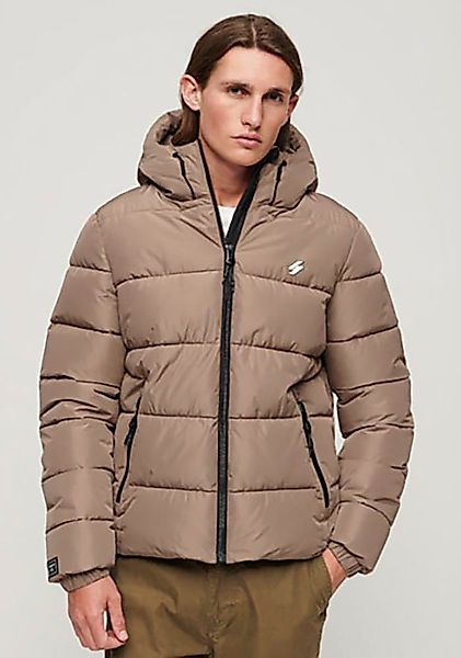 Superdry Steppjacke "HOODED SPORTS PUFFR JACKET" mit Kapuze mit kontrastfar günstig online kaufen
