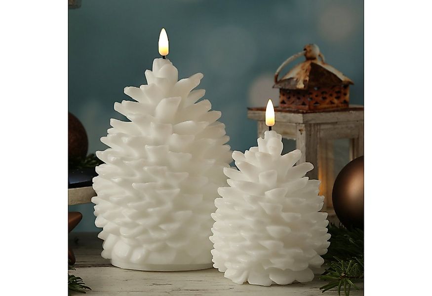 Deluxe Homeart LED-Kerze Zapfen Deluxe Homeart Tannenzapfen Zapfenform Echt günstig online kaufen