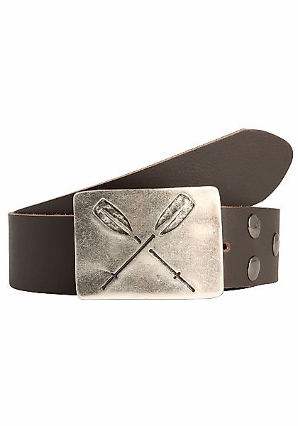 Rettungsring Gürtel Ledergürtel mit austauschbarer Schließe "Paddel Silber" günstig online kaufen