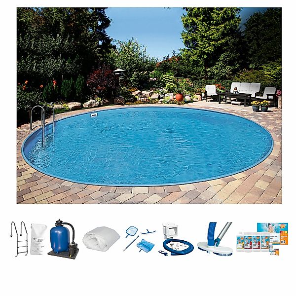 Clear Pool Rundpool "PREMIUM IBIZA", (Komplett-Set, 10 tlg.), ø500x150 cm i günstig online kaufen