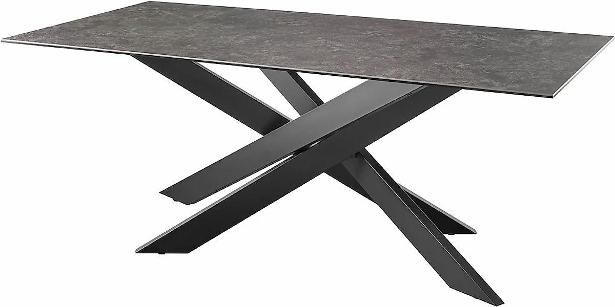 set one by Musterring Esstisch "Baltimore" Platte aus Glas-Keramik, Kreuzfu günstig online kaufen