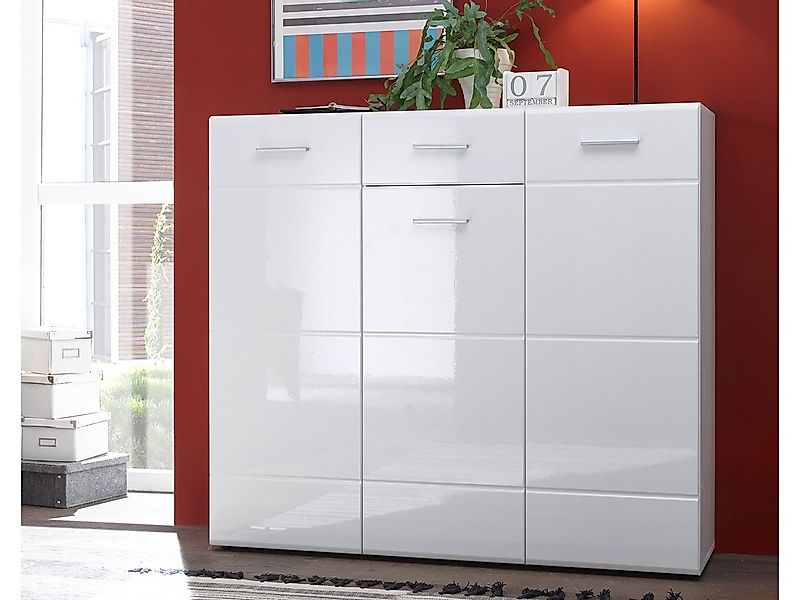 PREISBRECHER Schuhschrank Olivia 135 x 122 x 40 cm (B/H/T) günstig online kaufen