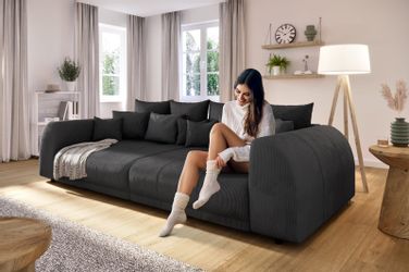 S-Style Möbel Big-Sofa Levana 5-Sitzer Boxspringfederung günstig online kaufen