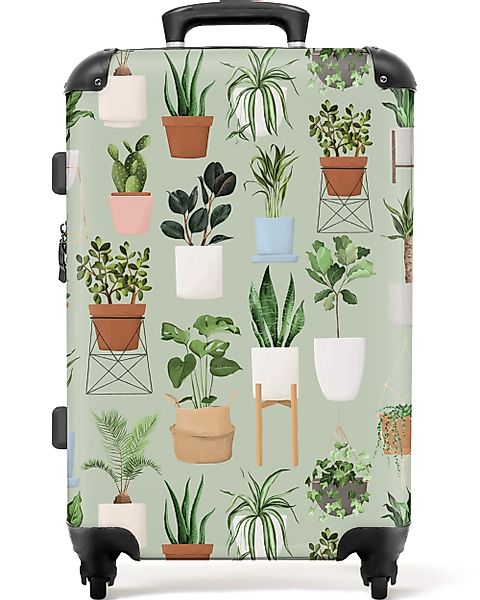 NoBoringSuitcases.com© Hartschalen-Trolley Pflanzen - Grün - günstig online kaufen