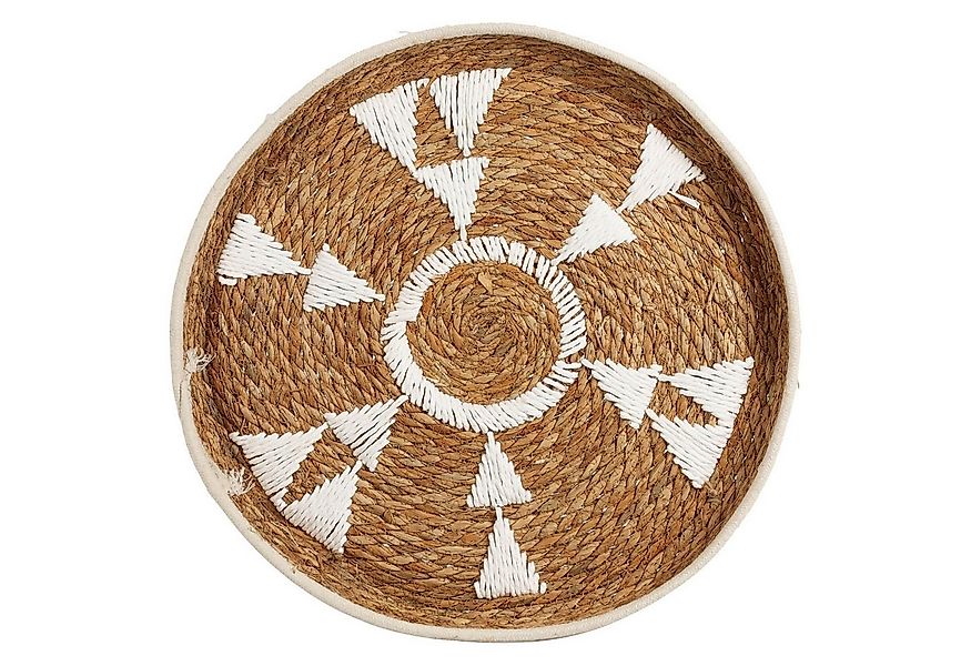 Wanddekoobjekt RATIS, Braun, Ø 42 cm, Schilf, Braun, Weiß (1 St) günstig online kaufen