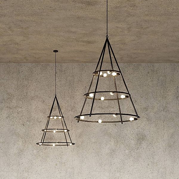 Artemide El Porís Hängeleuchte, Ø 120cm 12-flammig günstig online kaufen