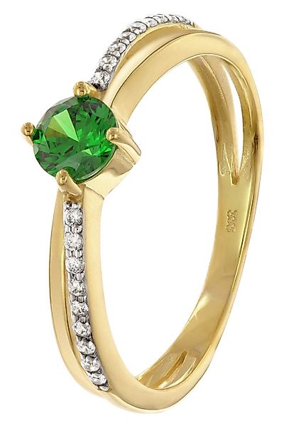 trendor Goldring DamenGold 333/8K mit synthetischem günstig online kaufen