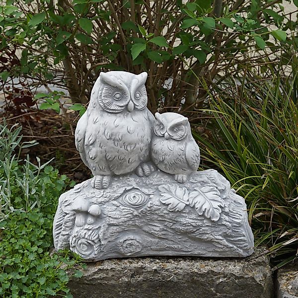gartendekoparadies.de Gartenfigur Lustiges Eulen-Paar auf AST, günstig online kaufen