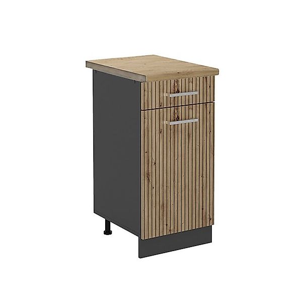 Vicco Küchenunterschrank R-Line Artisan-Eiche/Anthrazit 40 cm AP Eiche günstig online kaufen