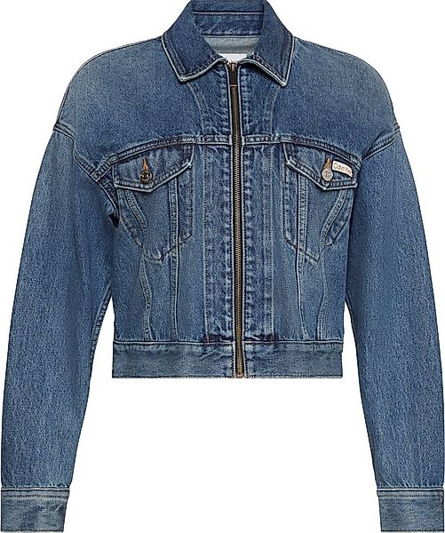 Calvin Klein Jeans Jeansjacke DENIM CROPPED JACKET Mit Rndhalsausschnitt, r günstig online kaufen