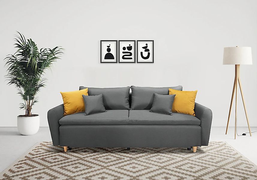 INOSIGN Schlafsofa "Anika", mit Boxspringaufbau, Bettfunktion & Bettkasten, günstig online kaufen