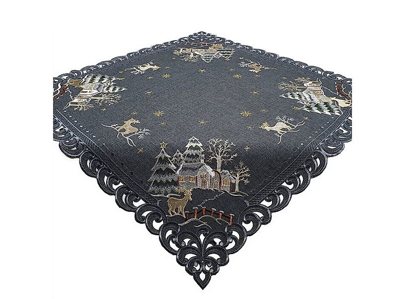 Stoffschmiede Tischdecke / Weihnachten / Bestickt / 85x85cm günstig online kaufen