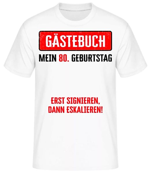 Gästebuch 80 Geburtstag · Männer Basic T-Shirt günstig online kaufen