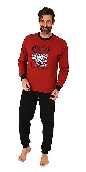 Normann Pyjama Herren langarm Schlafanzug mit Bündchen Pyjama in tollen Far günstig online kaufen