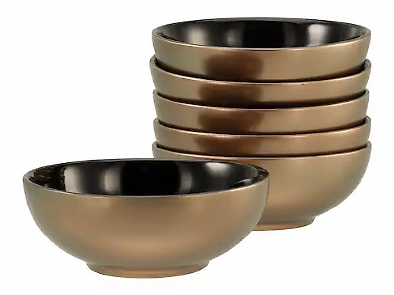 CreaTable Müslischale »Golden Days, Schale 6-tlg« 6 Stk. aus Steinzeug Gold günstig online kaufen