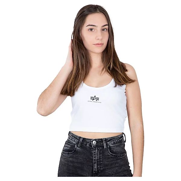 Alpha Industries Basic Crop Ärmelloses T-shirt XL White günstig online kaufen