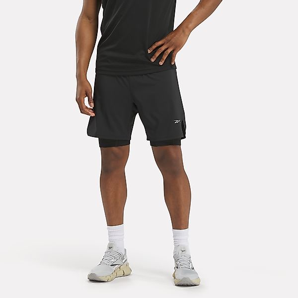 Reebok Shorts "RUNNING 2-1 SHORT/BLACK/SOLAR LIME", (1 tlg.) günstig online kaufen