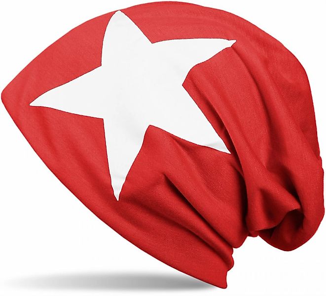 styleBREAKER Beanie "Beanie mit Stern Print" 1 Stk. günstig online kaufen