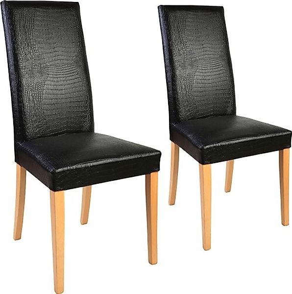 Home affaire Polsterstuhl »Java« (Set) 2 Stk.Kunstlederbezug mit Animalpräg günstig online kaufen