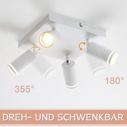 Nettlife Deckenstrahler Schwarz Schwenkbar Modern Wandstrahler günstig online kaufen